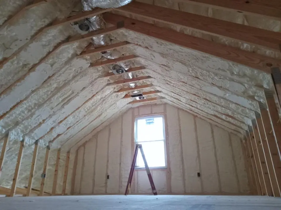 Spray foam roofing application for Crawl Space Insulation project in Greeley